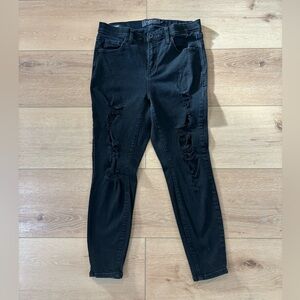 Torrid Black Ripped Skinny Jeans Size 12S